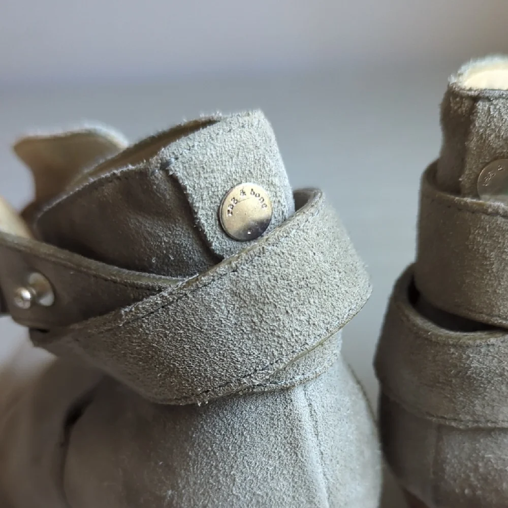 Rag & Bone Harrow Suede Tan Ankle‎ Booties size 39